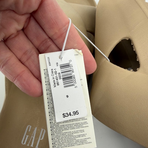 Gap Women's Slides Criss-Cross Pillow Pool Sandal Size 9 NWT New Sand Beige - Picture 8 of 10